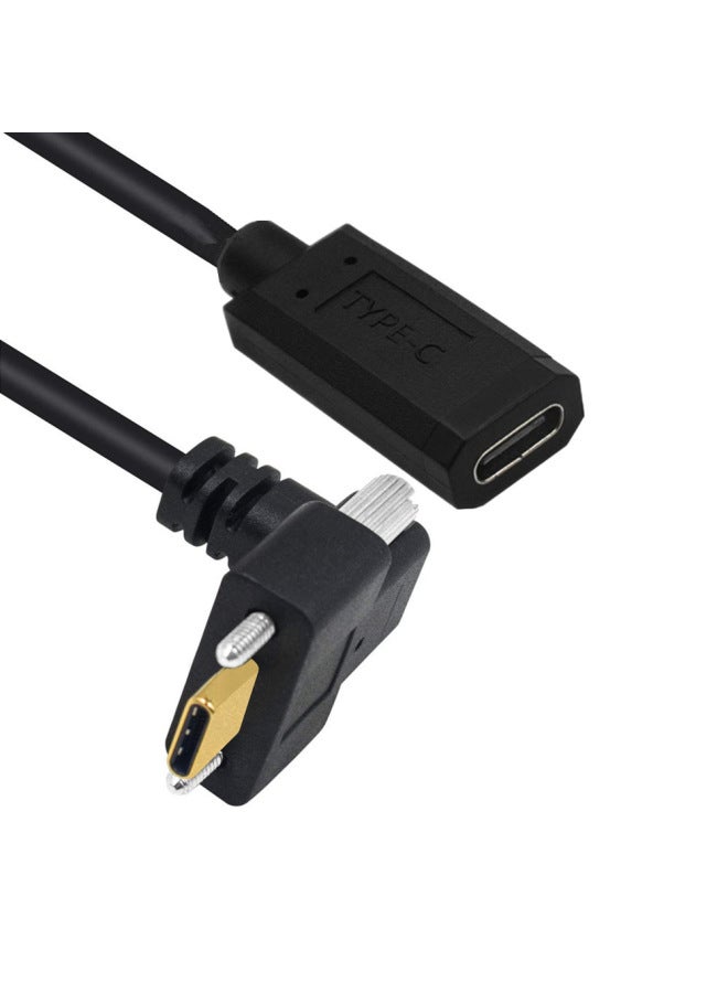 Positive Bend Gold Plated Head Standard 16 Core USB3.1type-C Male To Female With Fixed Screws 10Gpbs Data Cable-Color:C Female Turn C Fair Bending With Double Screws - Image 3